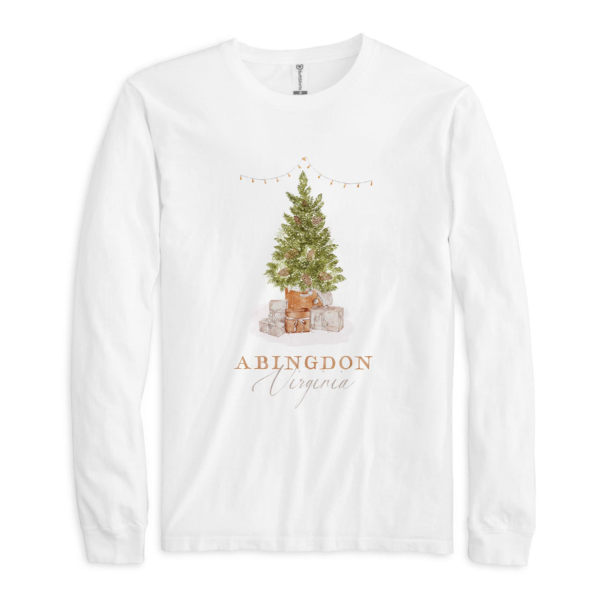 Long Sleeve T-Shirt White-Cottage Tree Abingdon Virginia -0