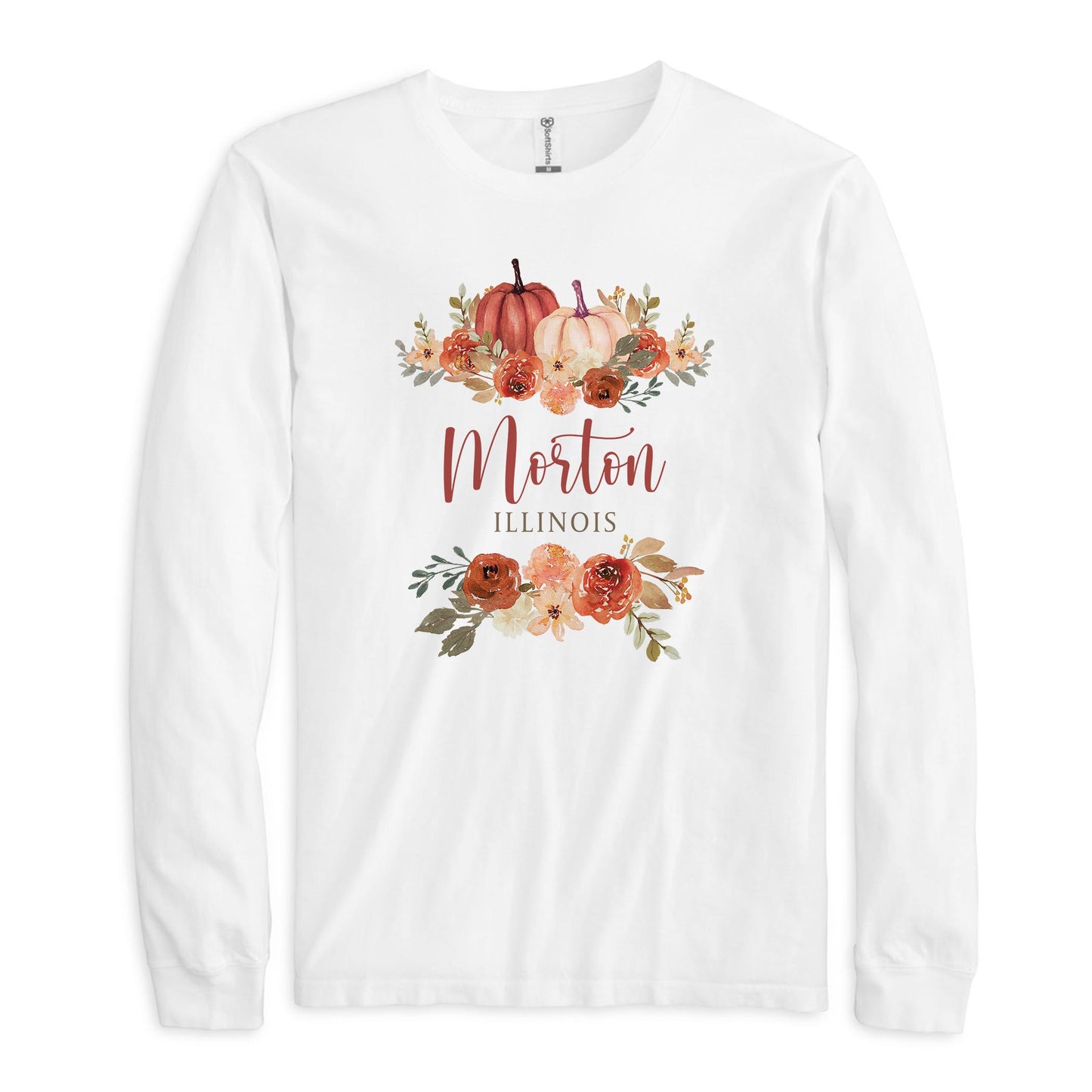 Long Sleeve T-Shirt White-Fall & Harvest Morton Illinois