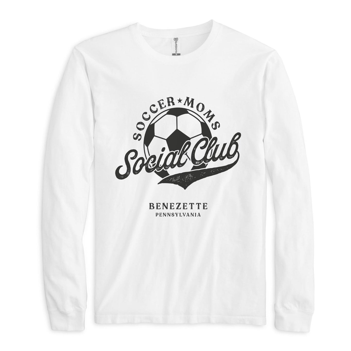 Long Sleeve T-Shirt White-Soccer Mom | Custom | Personalize -0