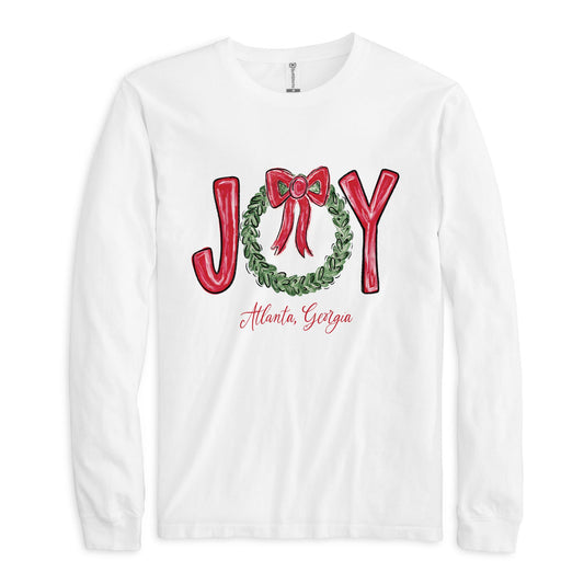 Long Sleeve T-Shirt White-Love+Local Make It Merry -0