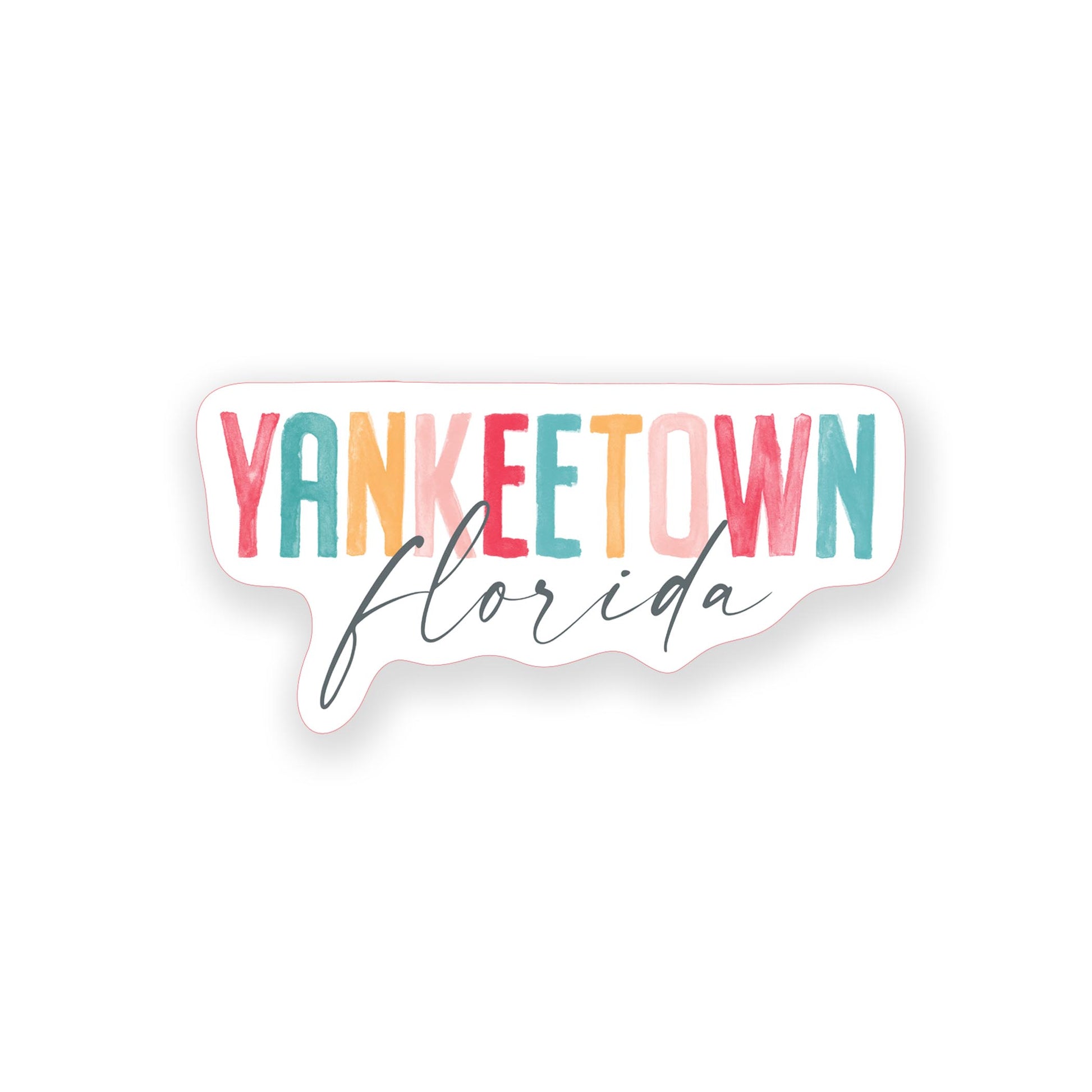 Vinyl Magnet-Watercolor City Yankeetown Florida -0