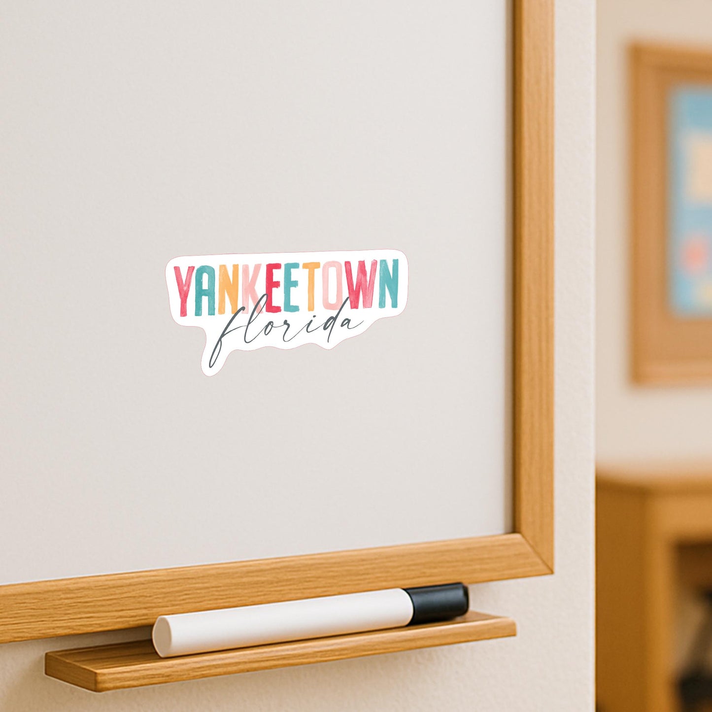 Vinyl Magnet-Watercolor City Yankeetown Florida -3