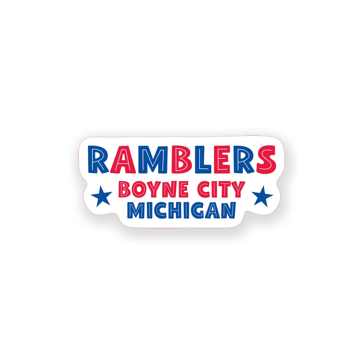 Vinyl Magnet-Game Day Stars Ramblers Boyne City Michigan -0