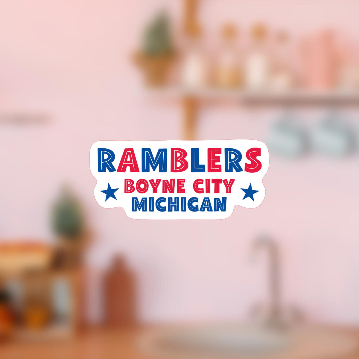 Vinyl Magnet-Game Day Stars Ramblers Boyne City Michigan -4