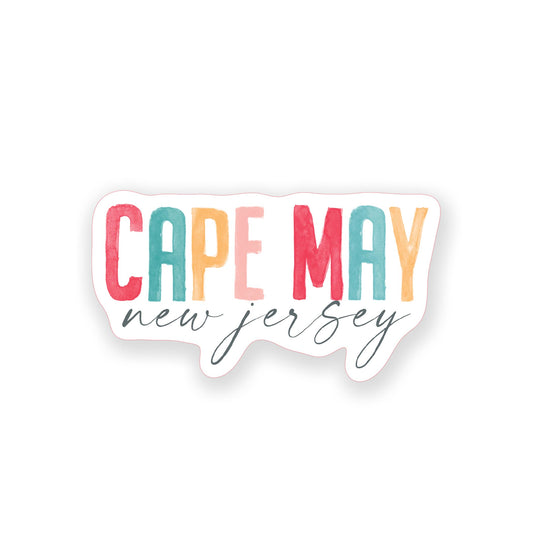 Vinyl Magnet-Watercolor City Cape May New Jersey -0