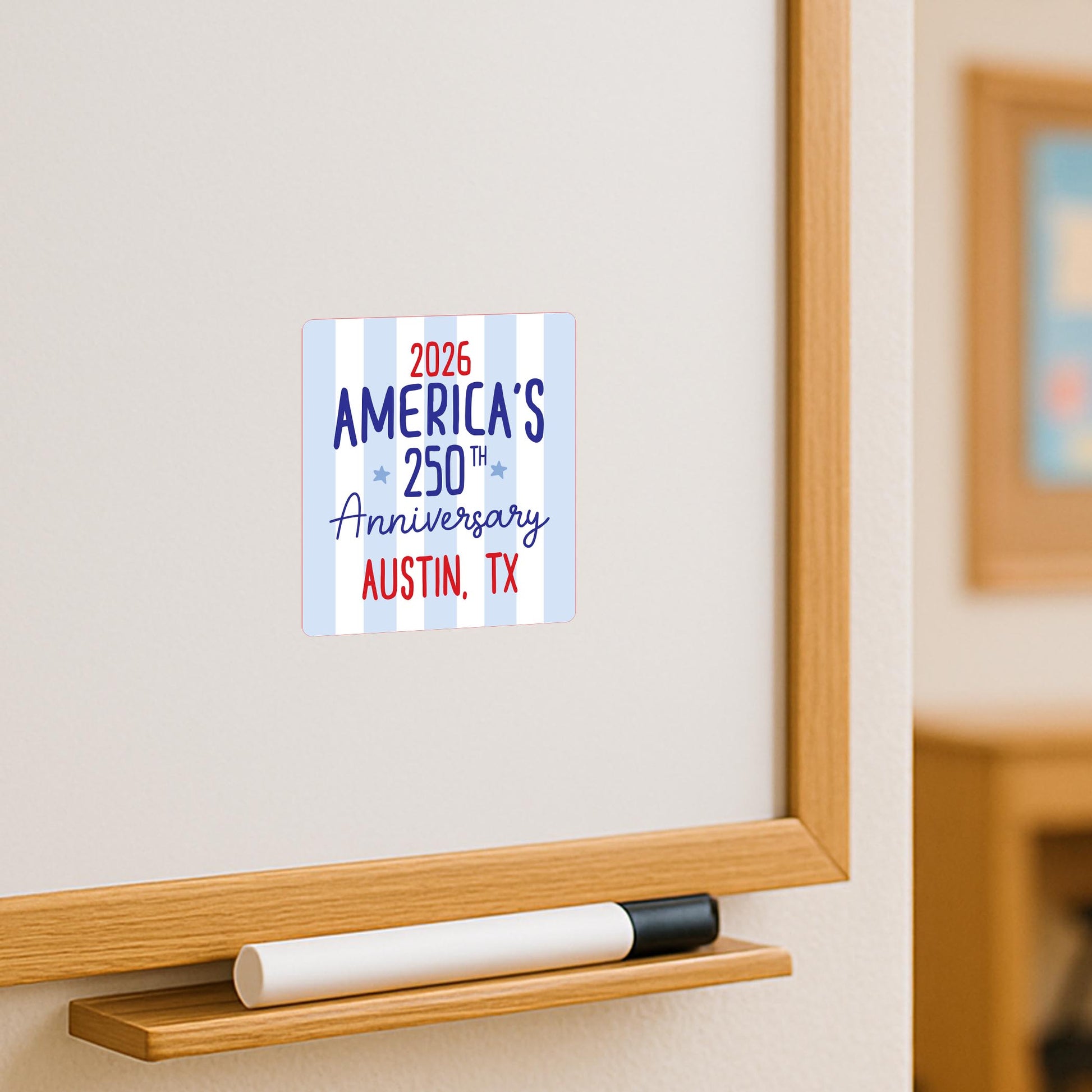 Vinyl Magnet-Love+Local 4th of July 250th Anniversary -3