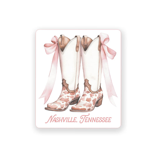 Vinyl Magnet-Love+Local Coquette Cowgirl Boots -0