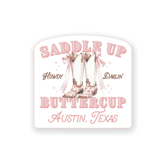 Vinyl Magnet-Love+Local Coquette Cowgirl Saddle Up -0
