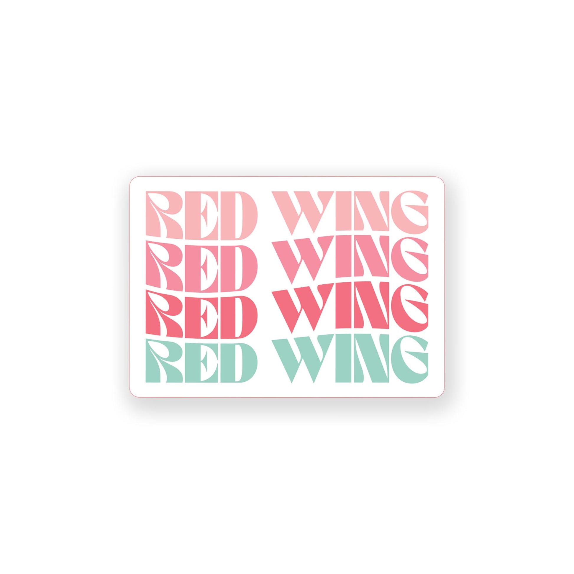 Vinyl Magnet-Retro Wave Red Wing Minnesota -0