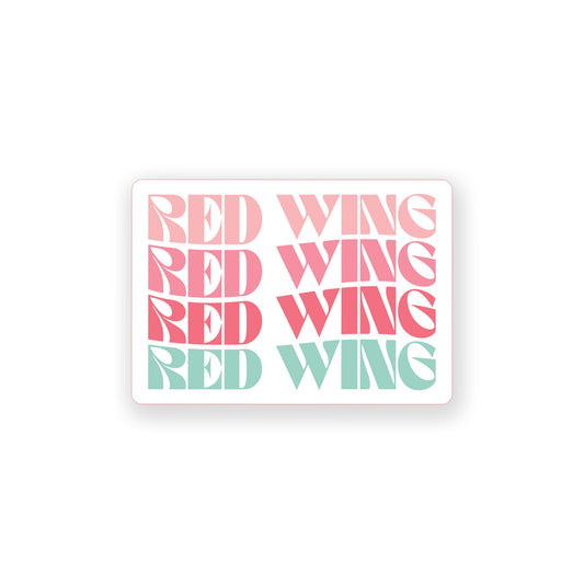 Vinyl Magnet-Retro Wave Red Wing Minnesota -0