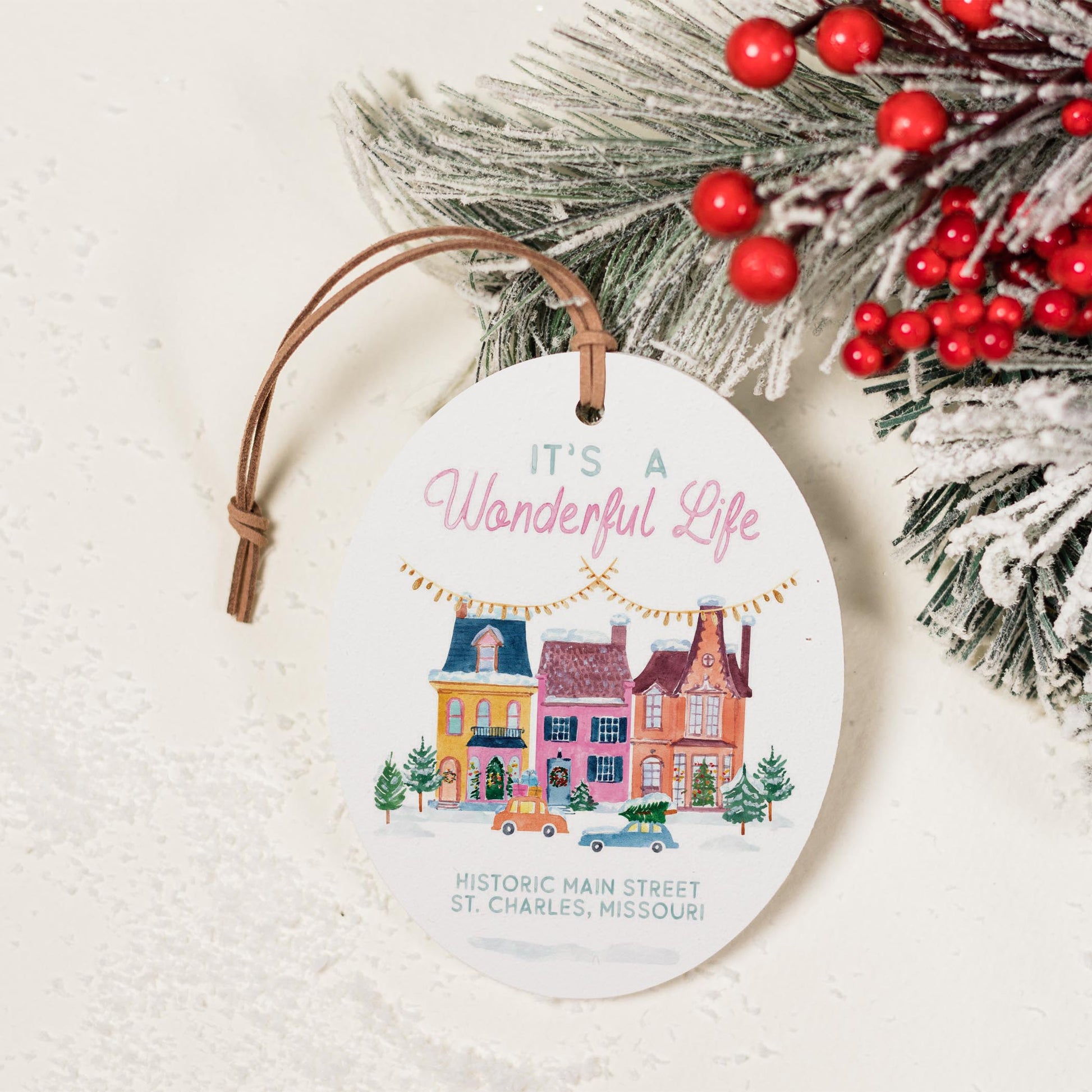 Oval Ornament-It's A Wonderful Life Historic Main Street St. Charles Missouri -2