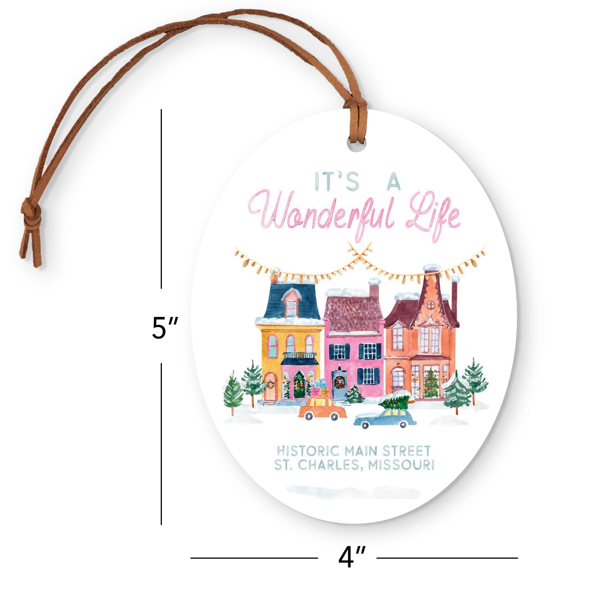 Oval Ornament-It's A Wonderful Life Historic Main Street St. Charles Missouri -4