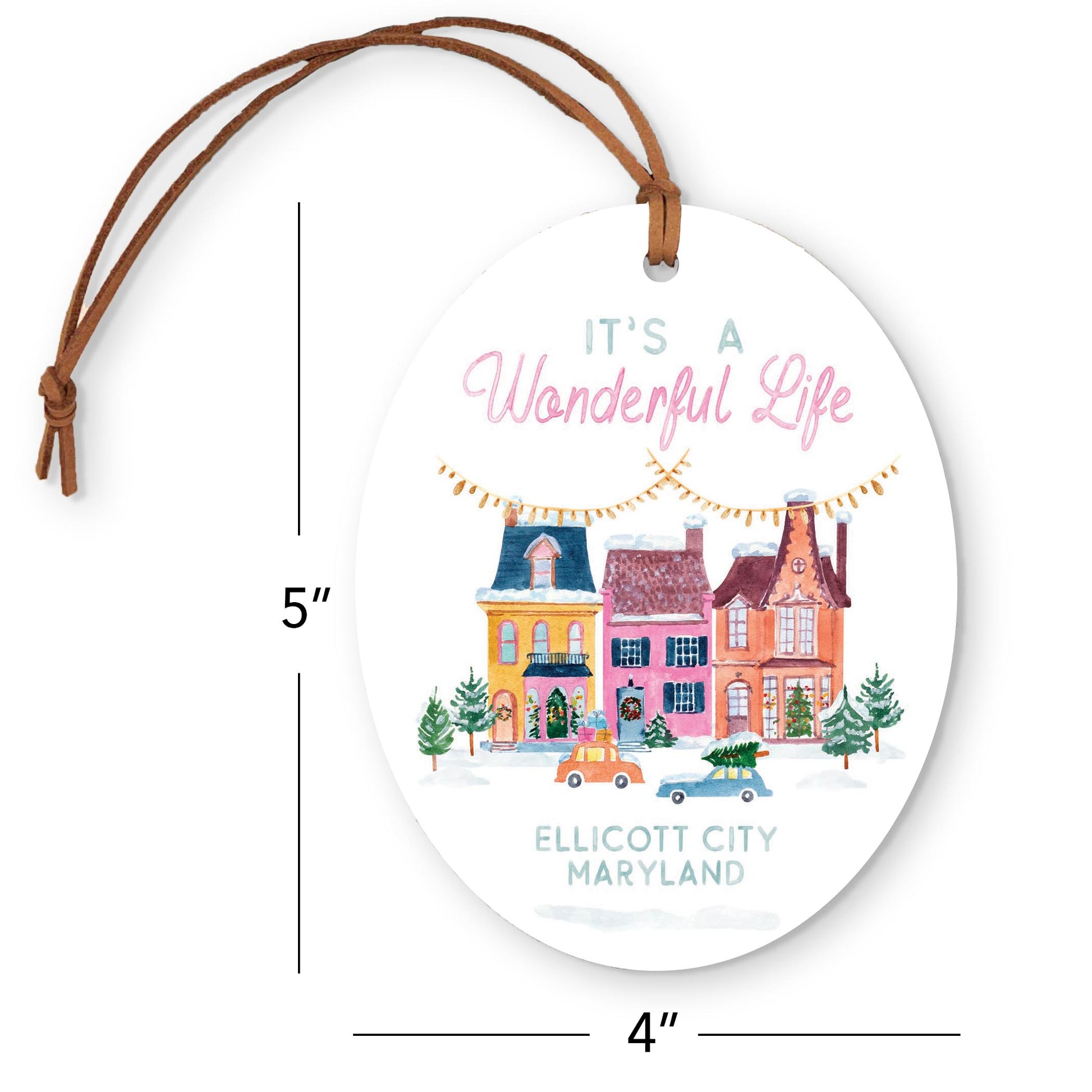 Oval Ornament-It's A Wonderful Life Ellicott City Maryland -3