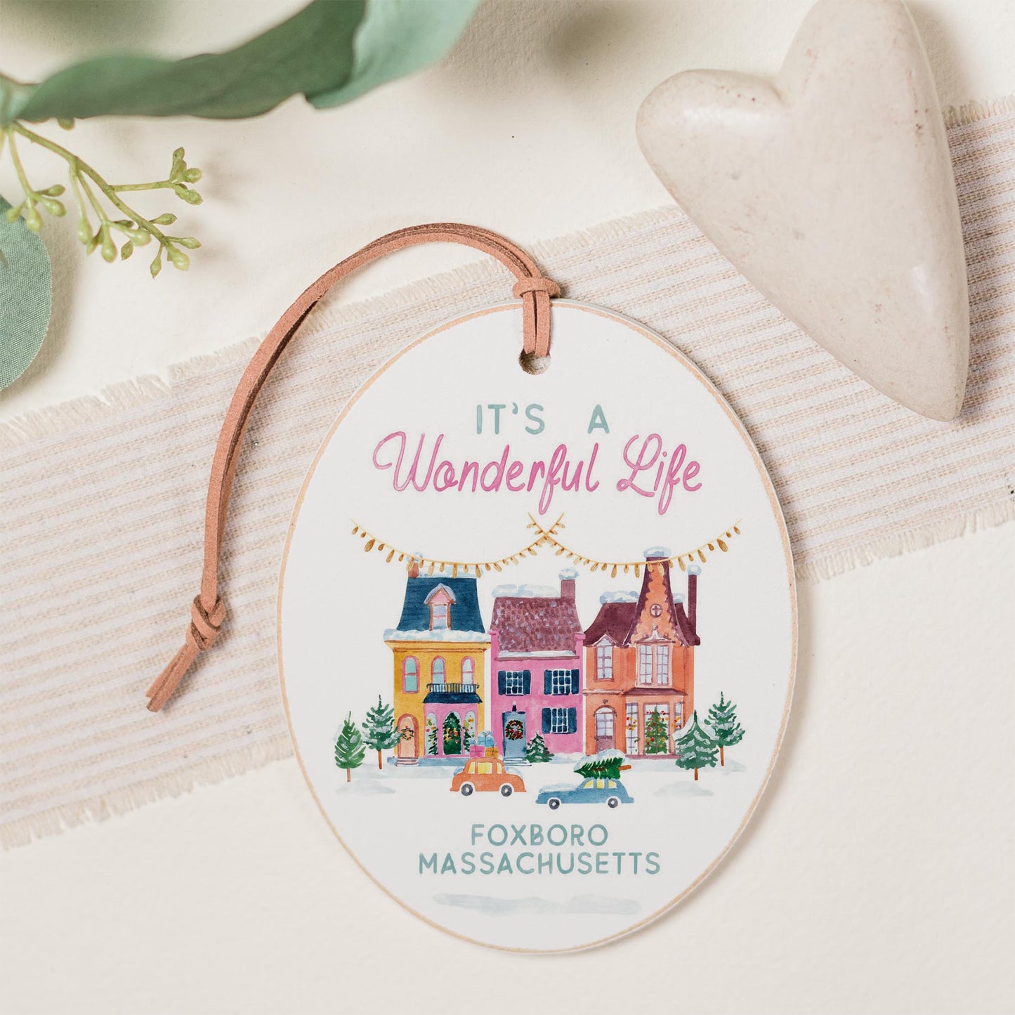 Oval Ornament-Wonderful Life Foxboro Massachusetts -0