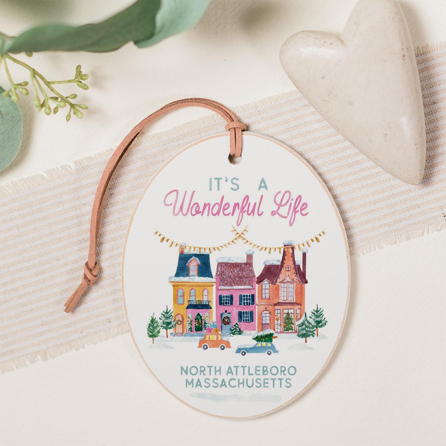 Oval Ornament-Wonderful Life North Attleboro Massachusetts -0