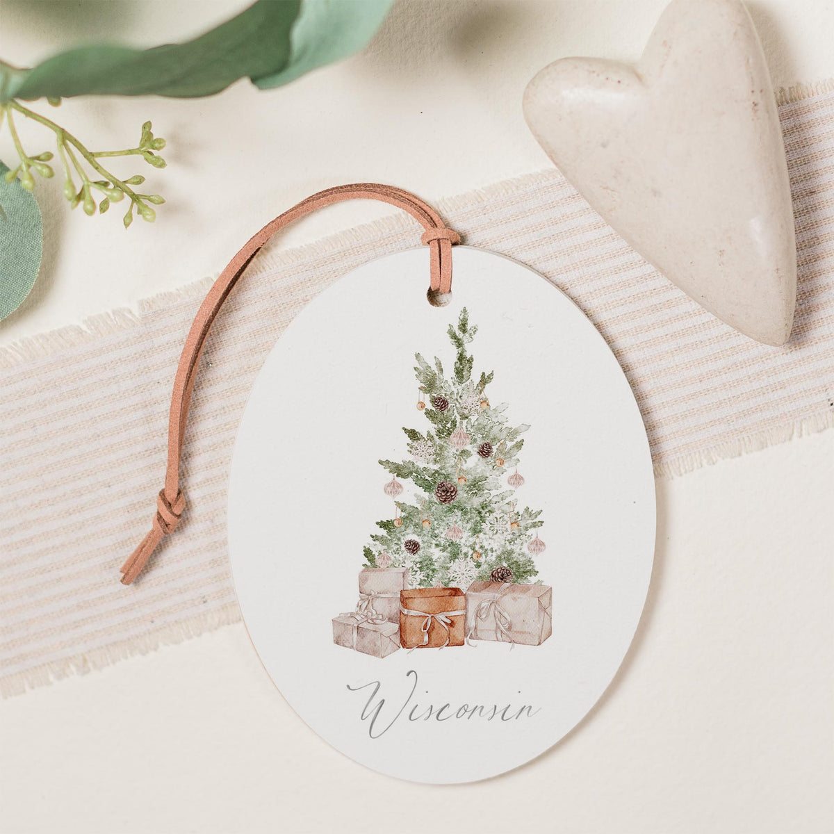 Oval Ornament-Crystal Cottage Wisconsin -1