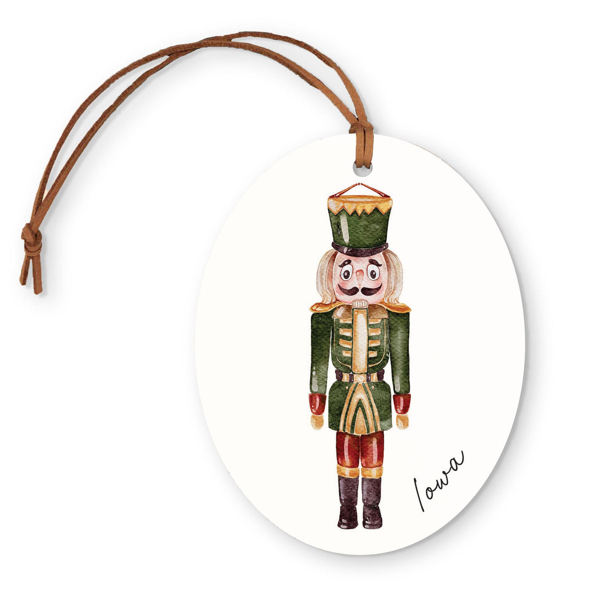 Oval Ornament-Nutcracker Iowa -0