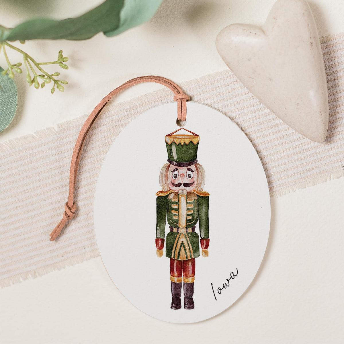 Oval Ornament-Nutcracker Iowa -1