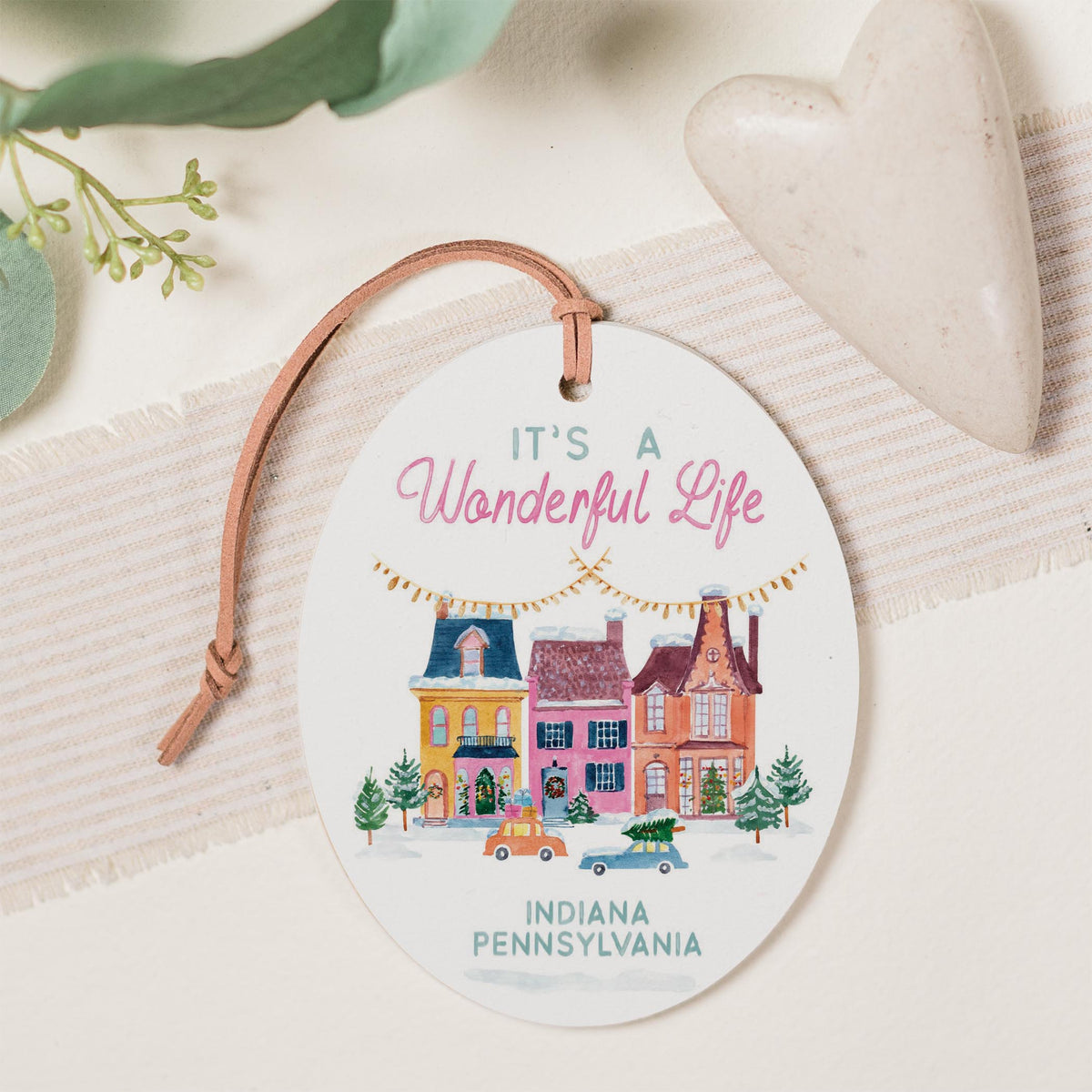 Oval Ornament-It's A Wonderful Life Indiana Pennsylvania -1