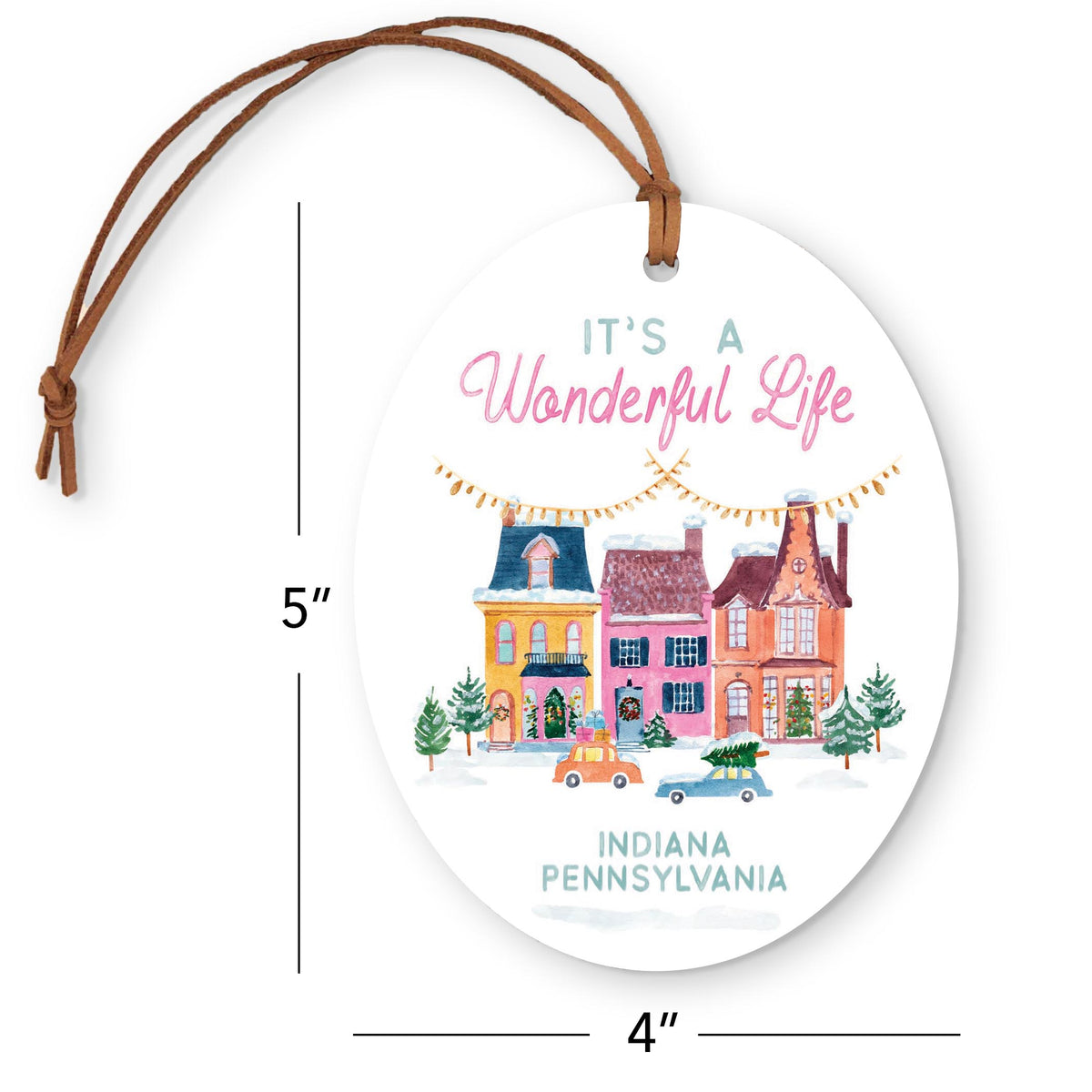 Oval Ornament-It's A Wonderful Life Indiana Pennsylvania -4