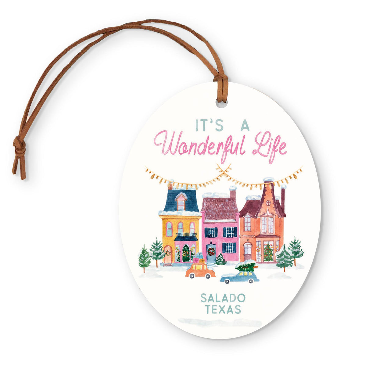 Oval Ornament-It's A Wonderful Life Salado Texas -0