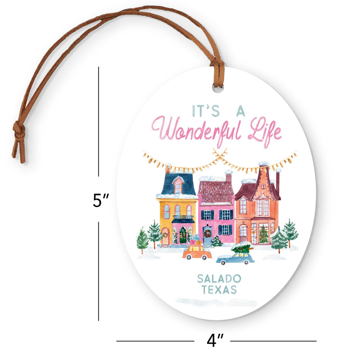 Oval Ornament-It's A Wonderful Life Salado Texas -4