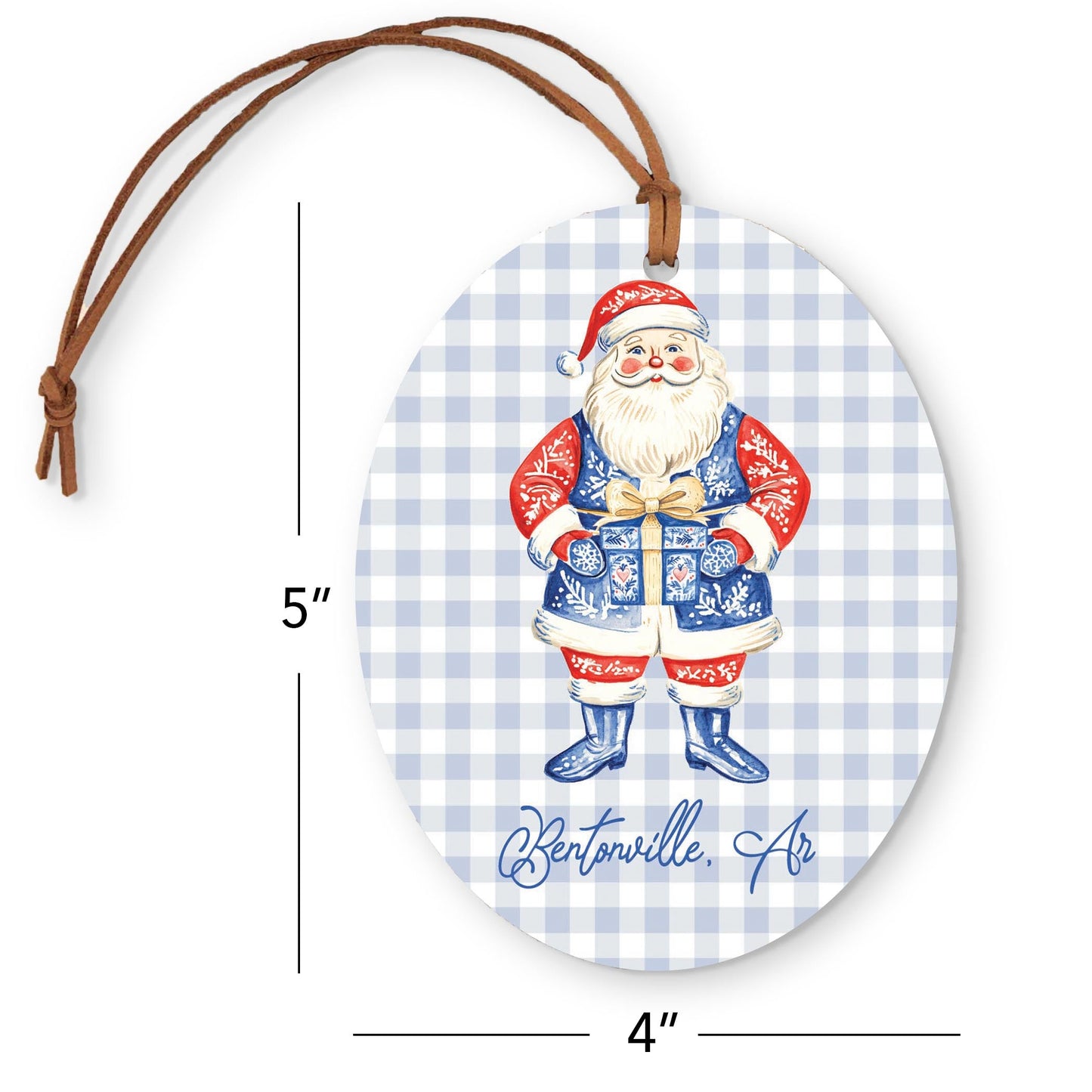 Oval Ornament-Love+Local Blue Noel - A Grand Millennial Christmas