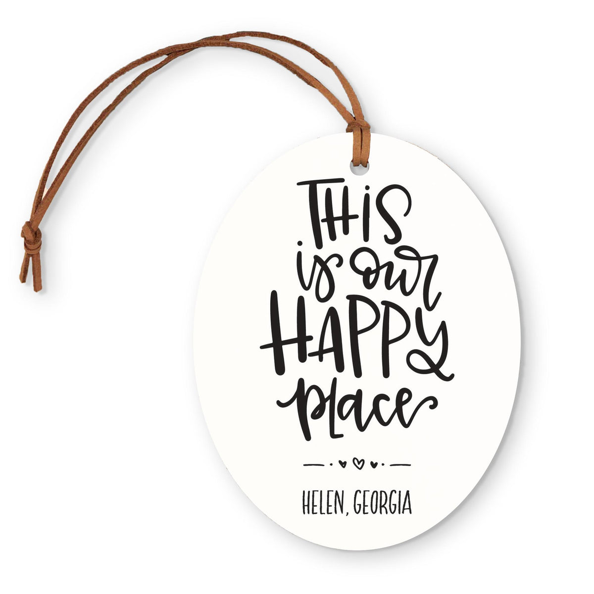 Oval Ornament-Happy Place Helen Georgia -0