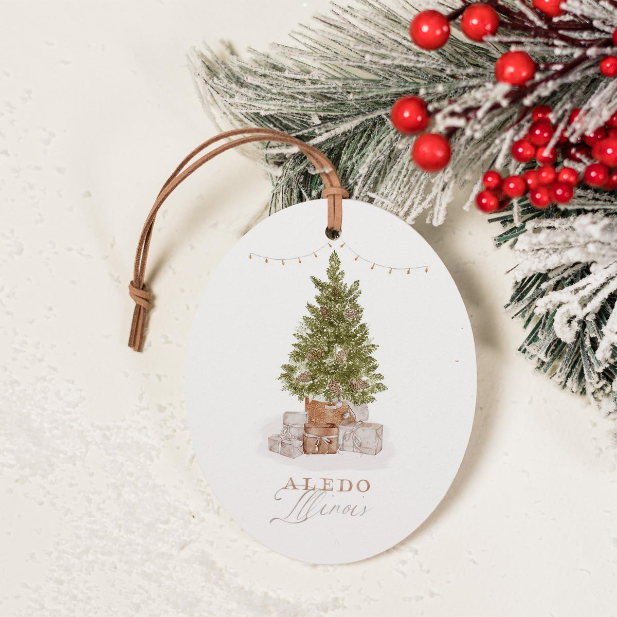 Oval Ornament-Cottage Tree Aledo Illinois -2