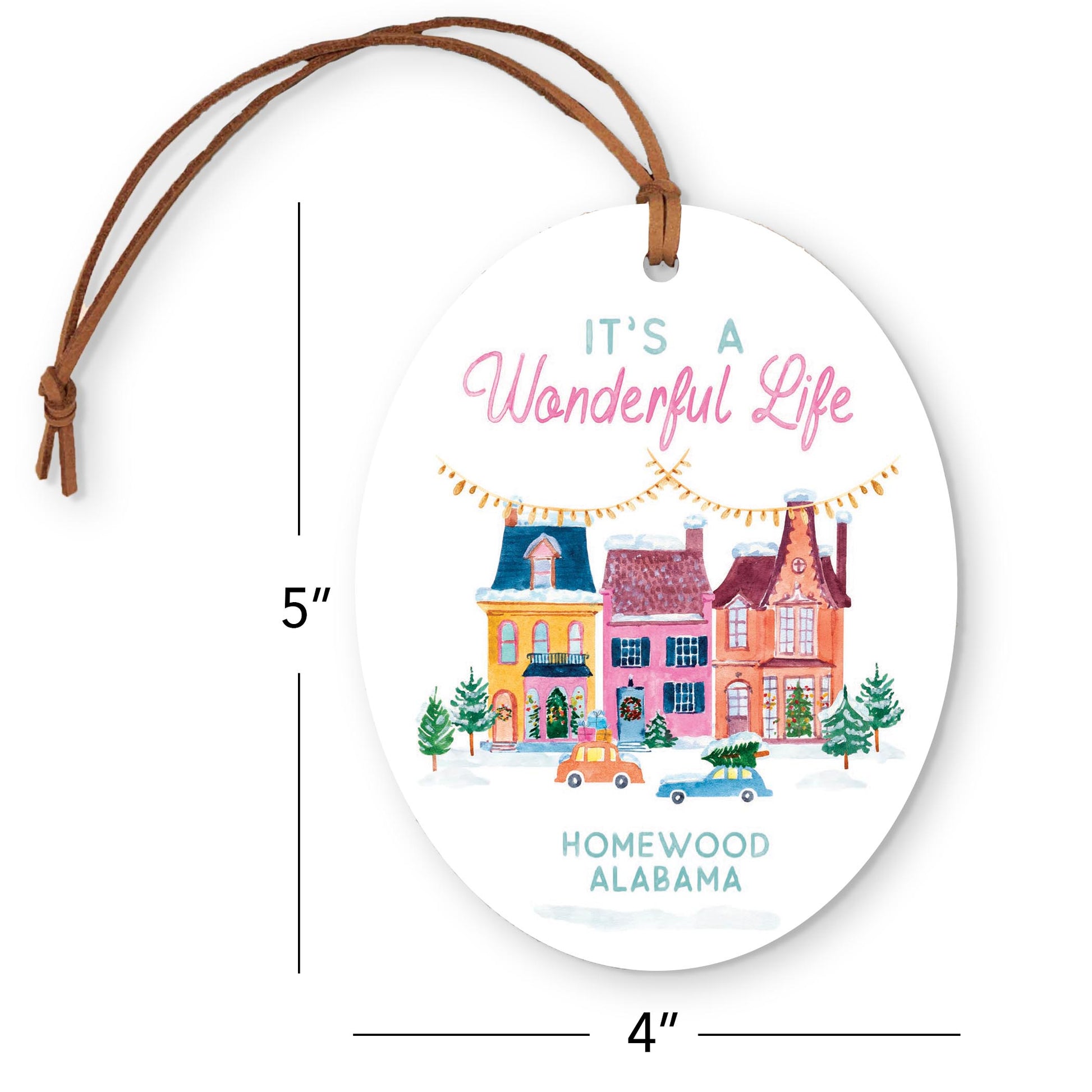 Oval Ornament-It's A Wonderful Life Homewood Alabama -3
