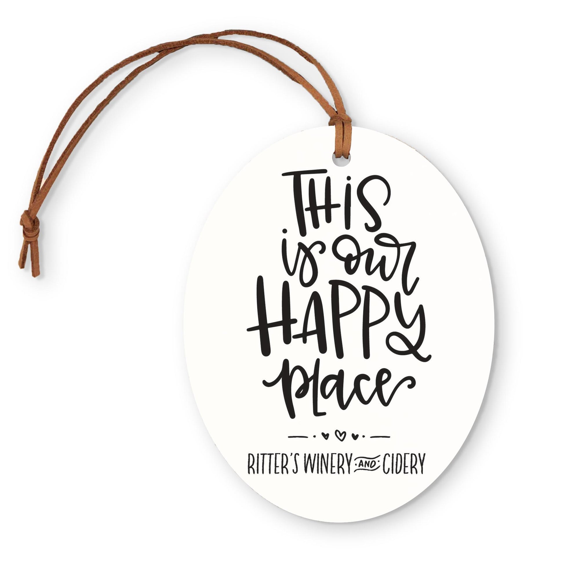 Oval Ornament-Our Happy Place Ritter's Winery & Cidery -0