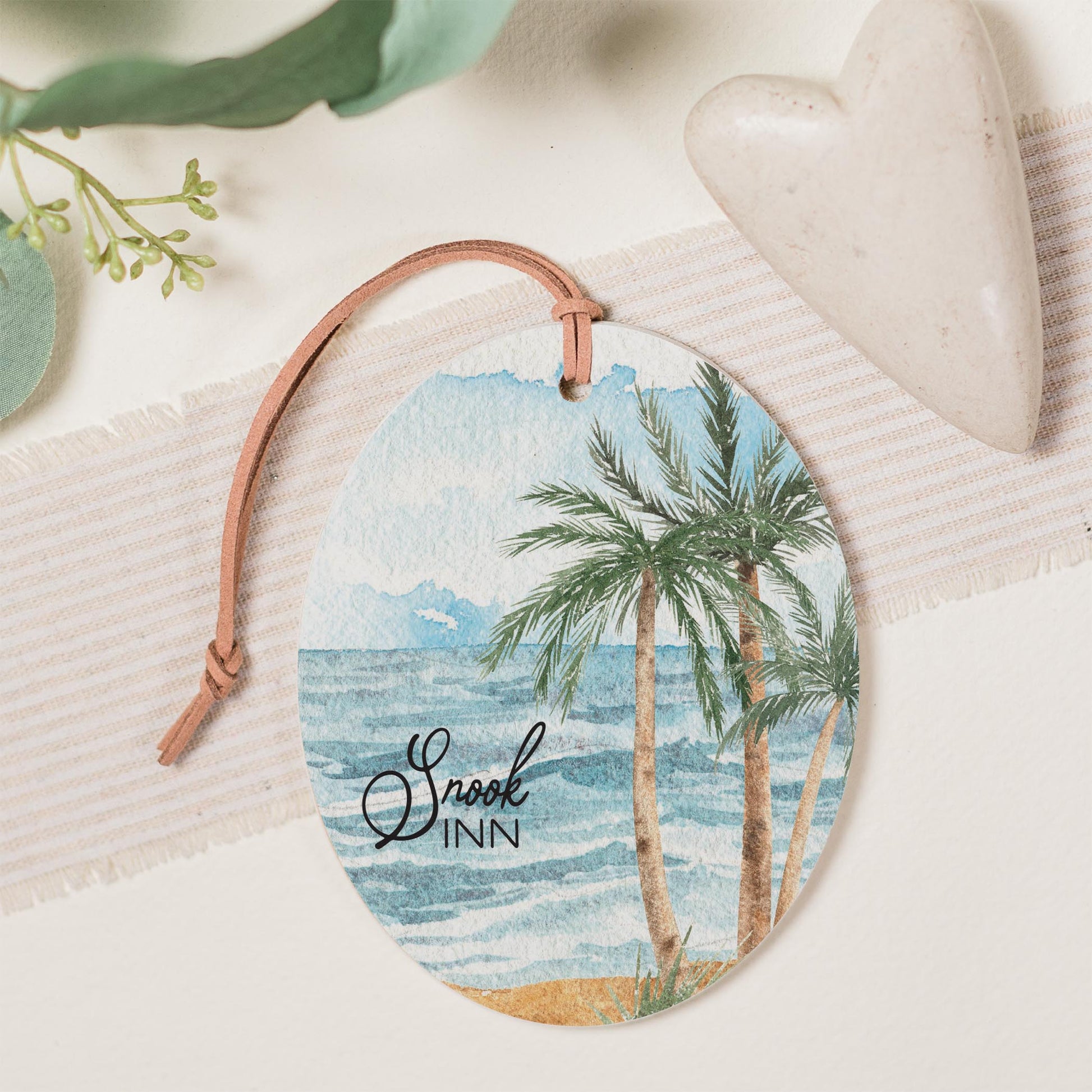 Oval Ornament-Beach Views Snook Inn -1