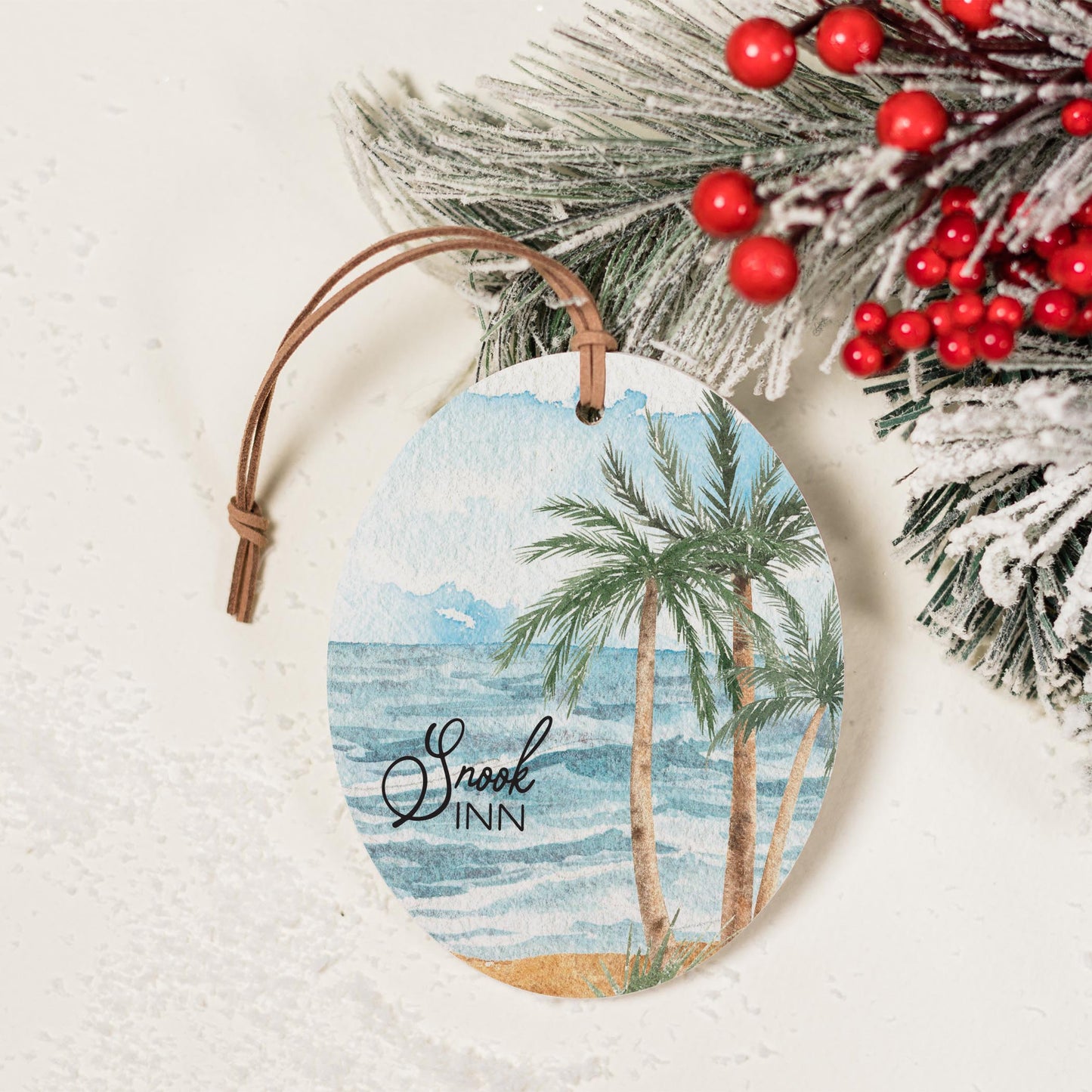 Oval Ornament-Beach Views Snook Inn -2