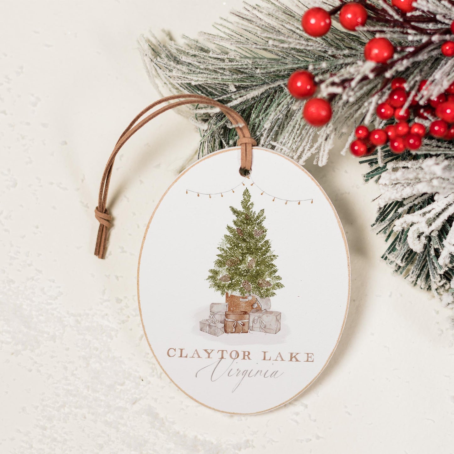 Oval Ornament-Cottage Tree Claytor Lake Virginia -1