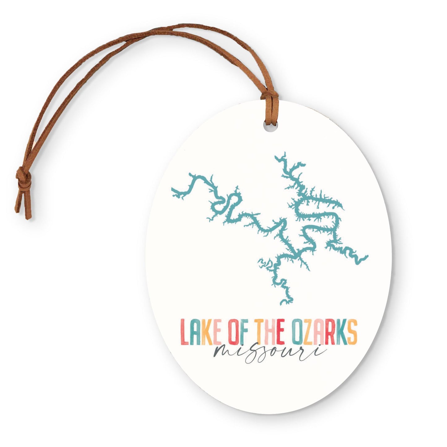 Oval Ornament-Watercolor City Lake of the Ozarks Missouri -0