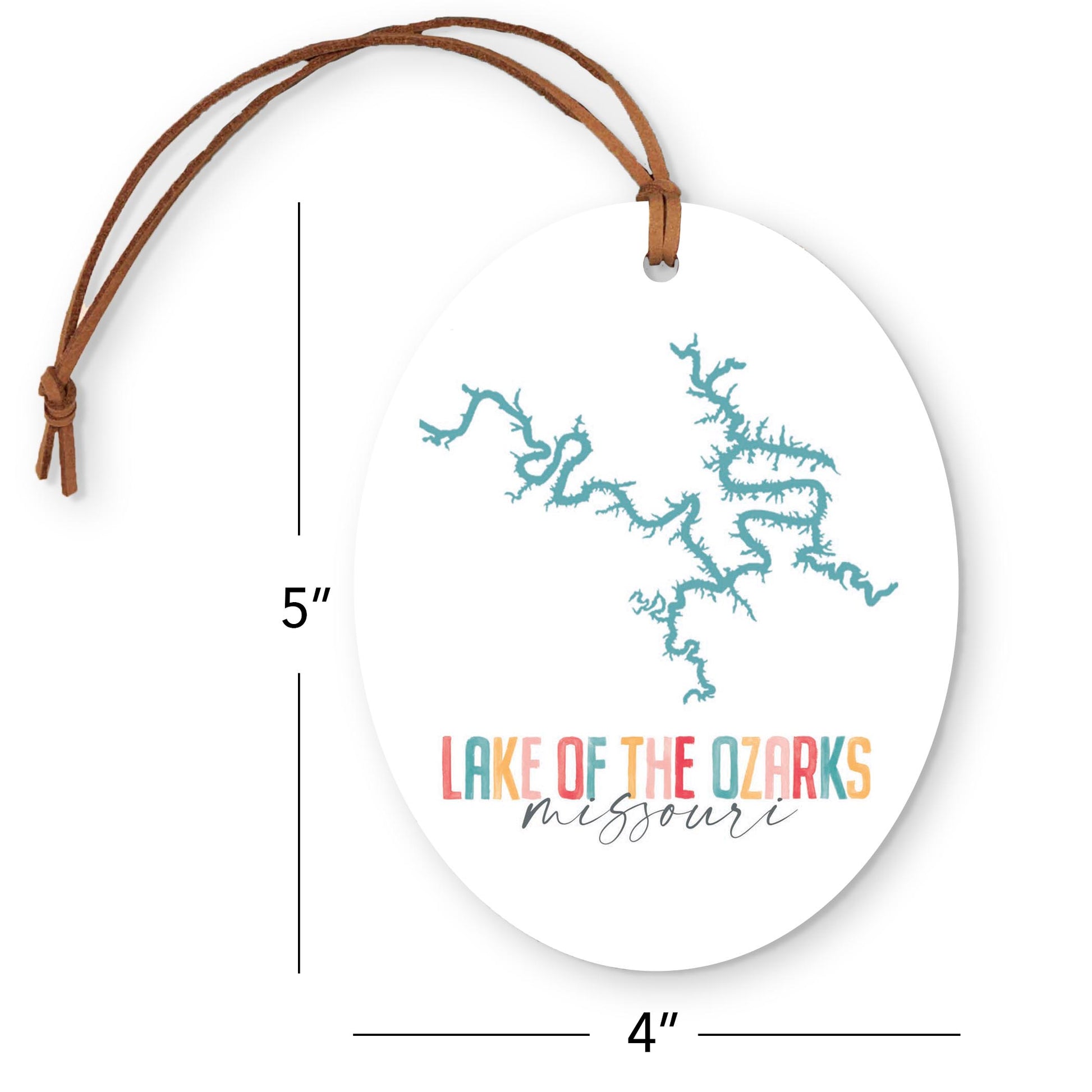 Oval Ornament-Watercolor City Lake of the Ozarks Missouri -4