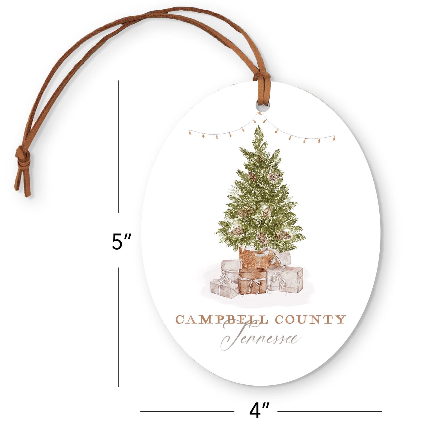 Oval Ornament-Cottage Tree Campbell County Tennessee -3