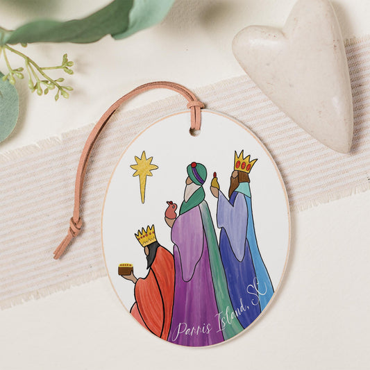 Oval Ornament-Wise Men Parris Island South Carolina -0