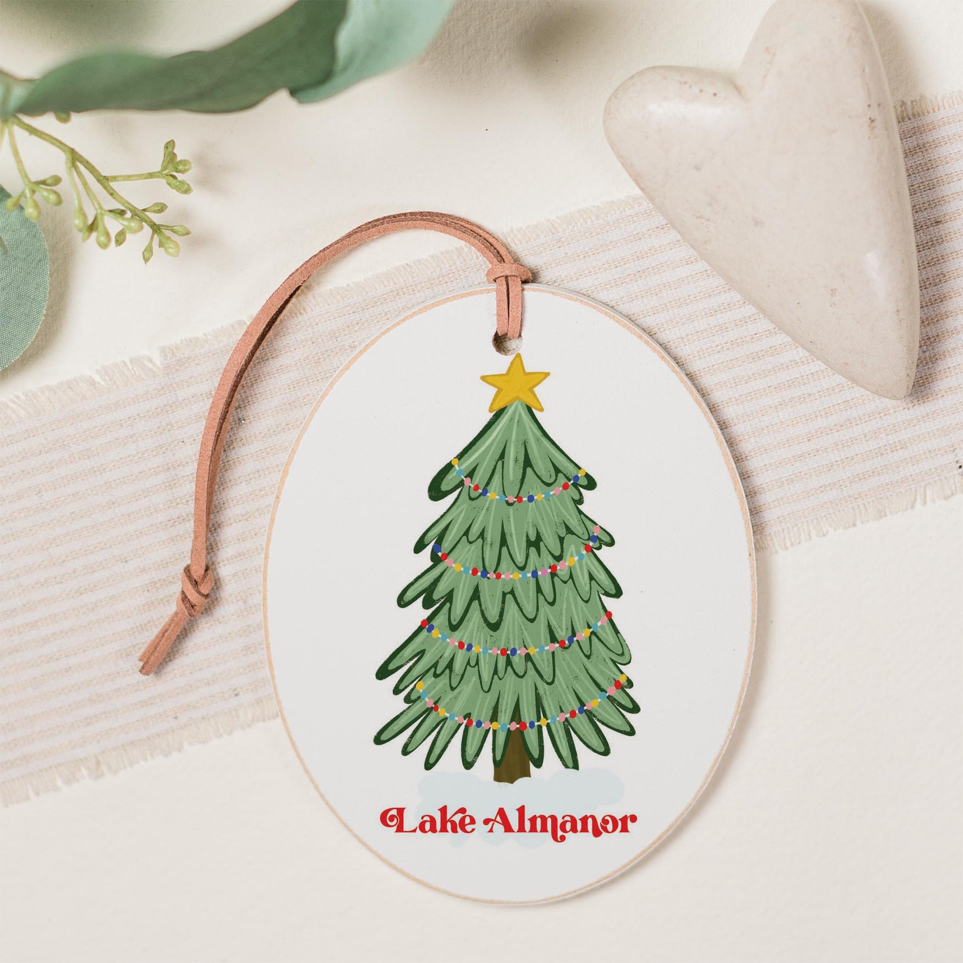 Oval Ornament-Gumdrop Tree Lake Almanor -0