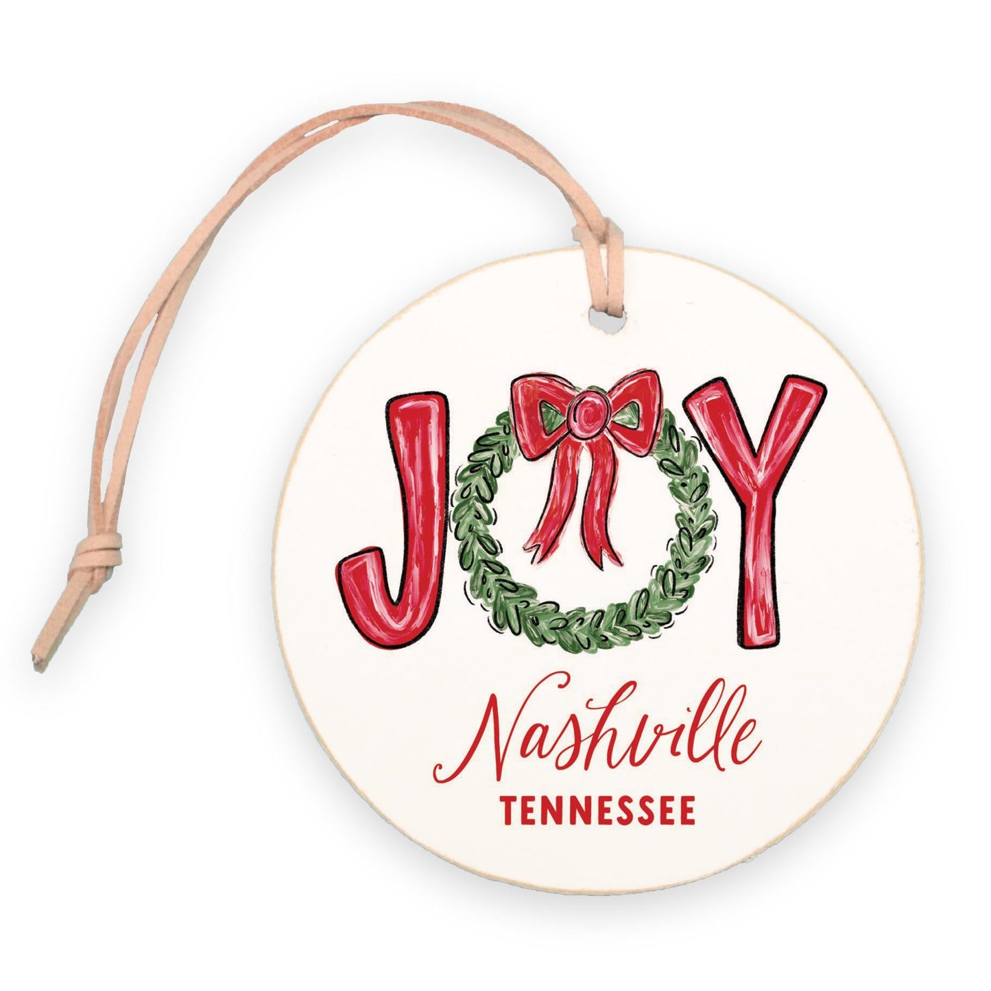 4" Round Ornament-Love+Local Make It Merry -0