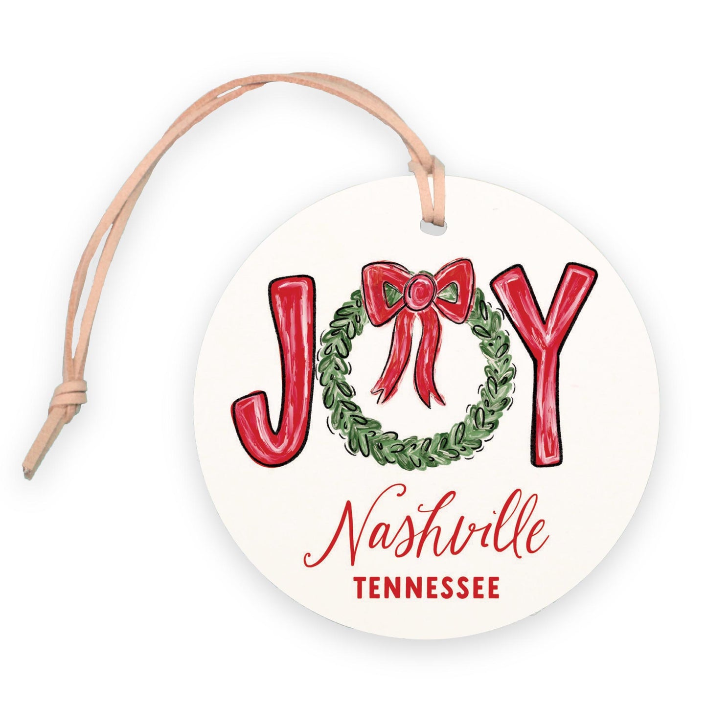 4" Round Ornament-Love+Local Make It Merry -0
