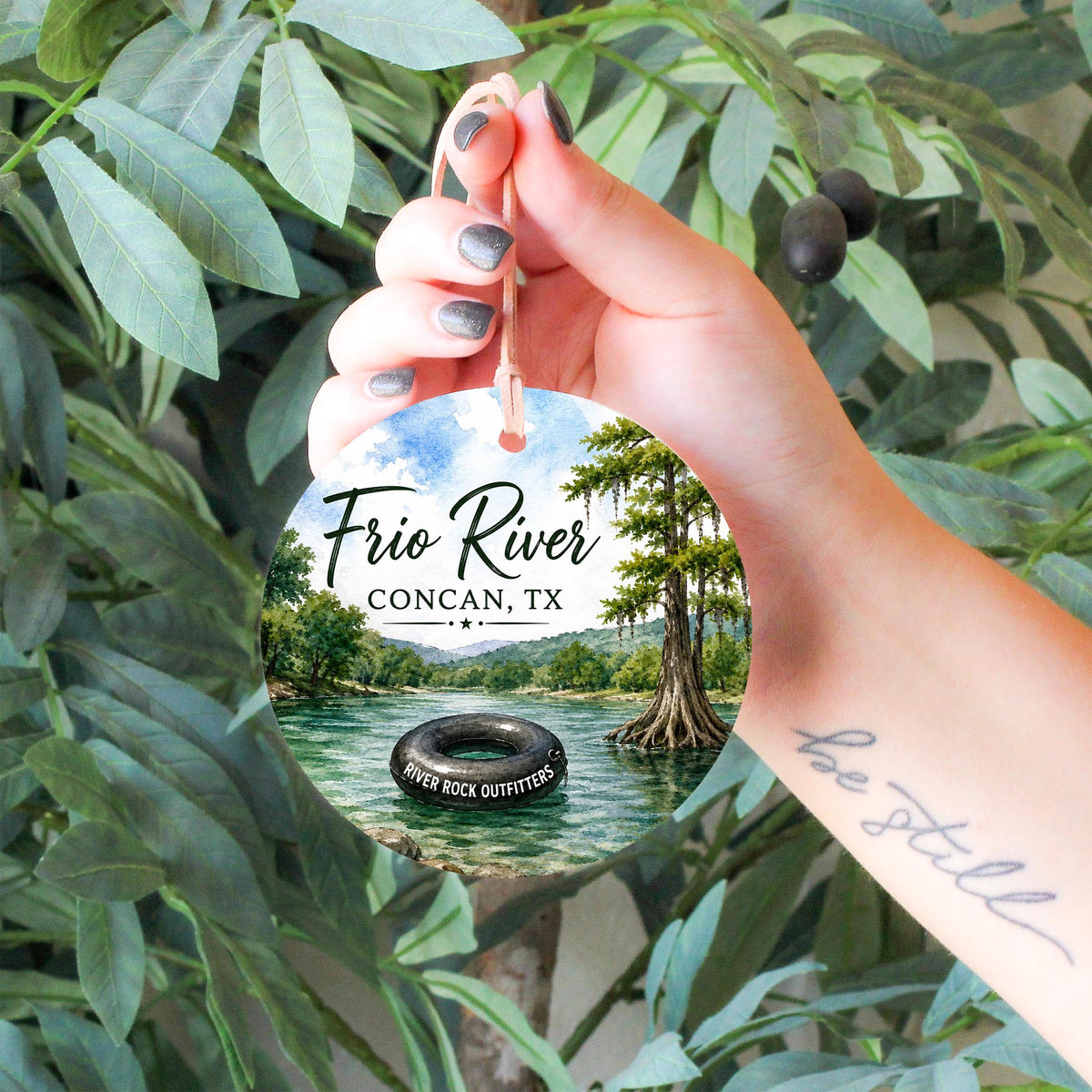4" Round Ornament-Frio River Concan Texas -4