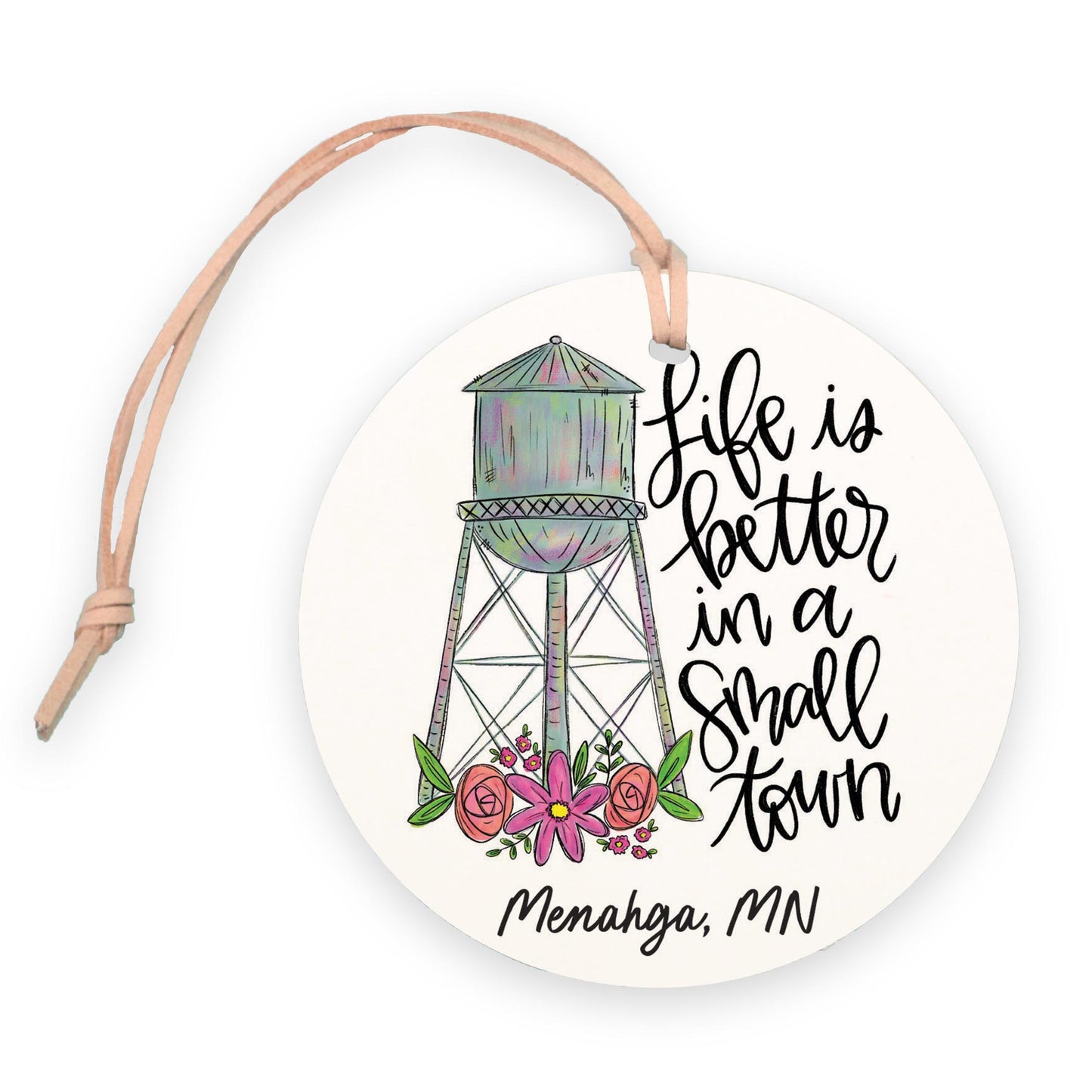 4" Round Ornament-Small Town Menahga Minnesota -0