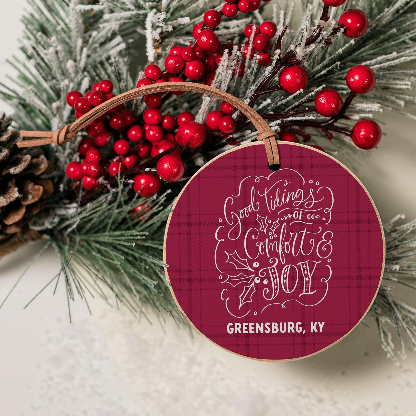 4" Round Ornament-Winterberry Greensburg Kentucky -3