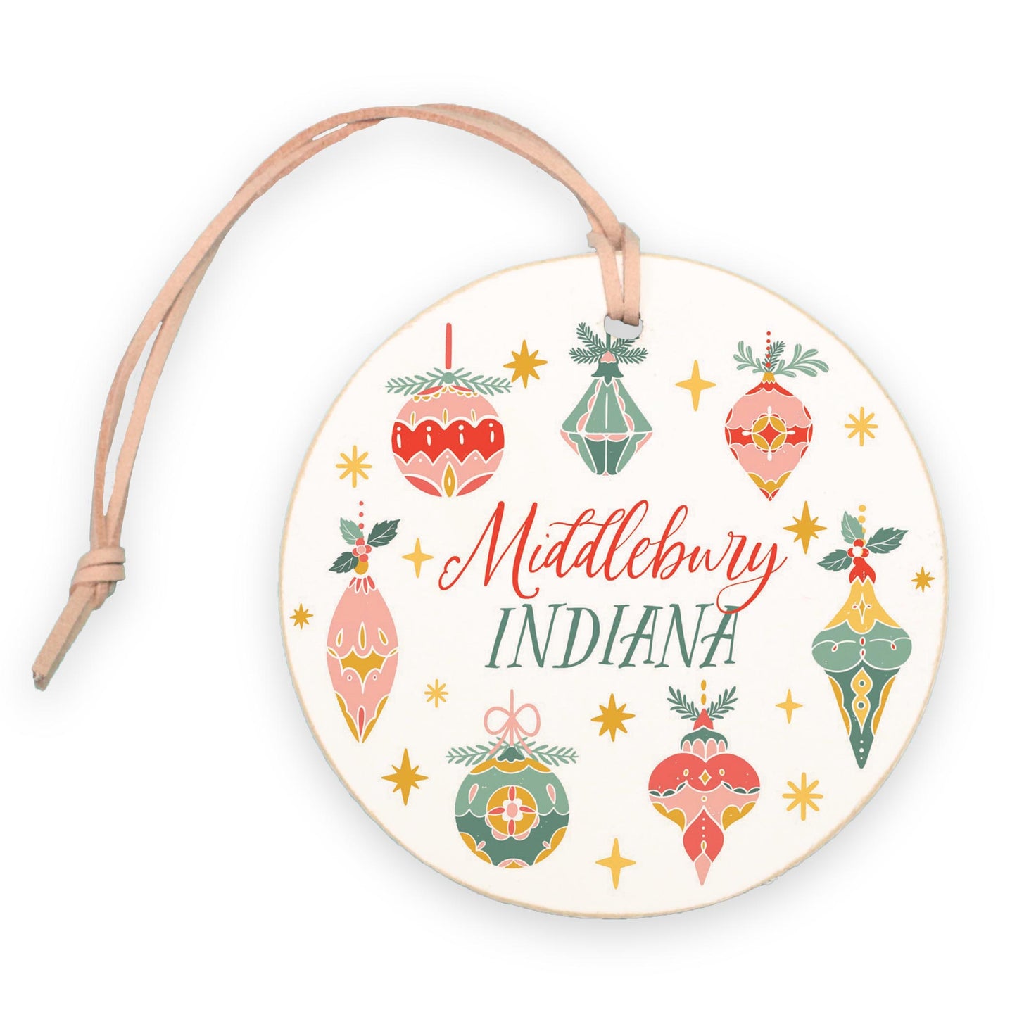4" Round Ornament-Ornament Gems Middlebury Indiana -0