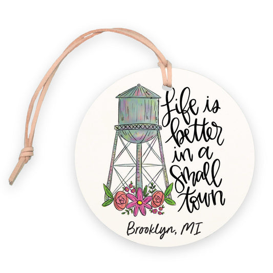 4" Round Ornament-Small Town Brooklyn Michigan -0