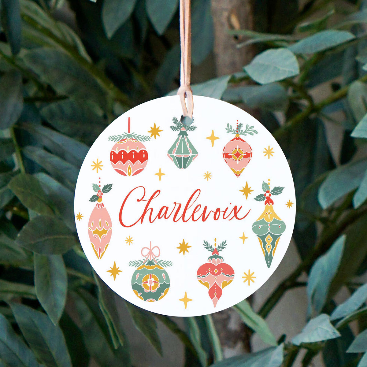 4" Round Ornament-Ornament Gems Charlevoix Michigan -2