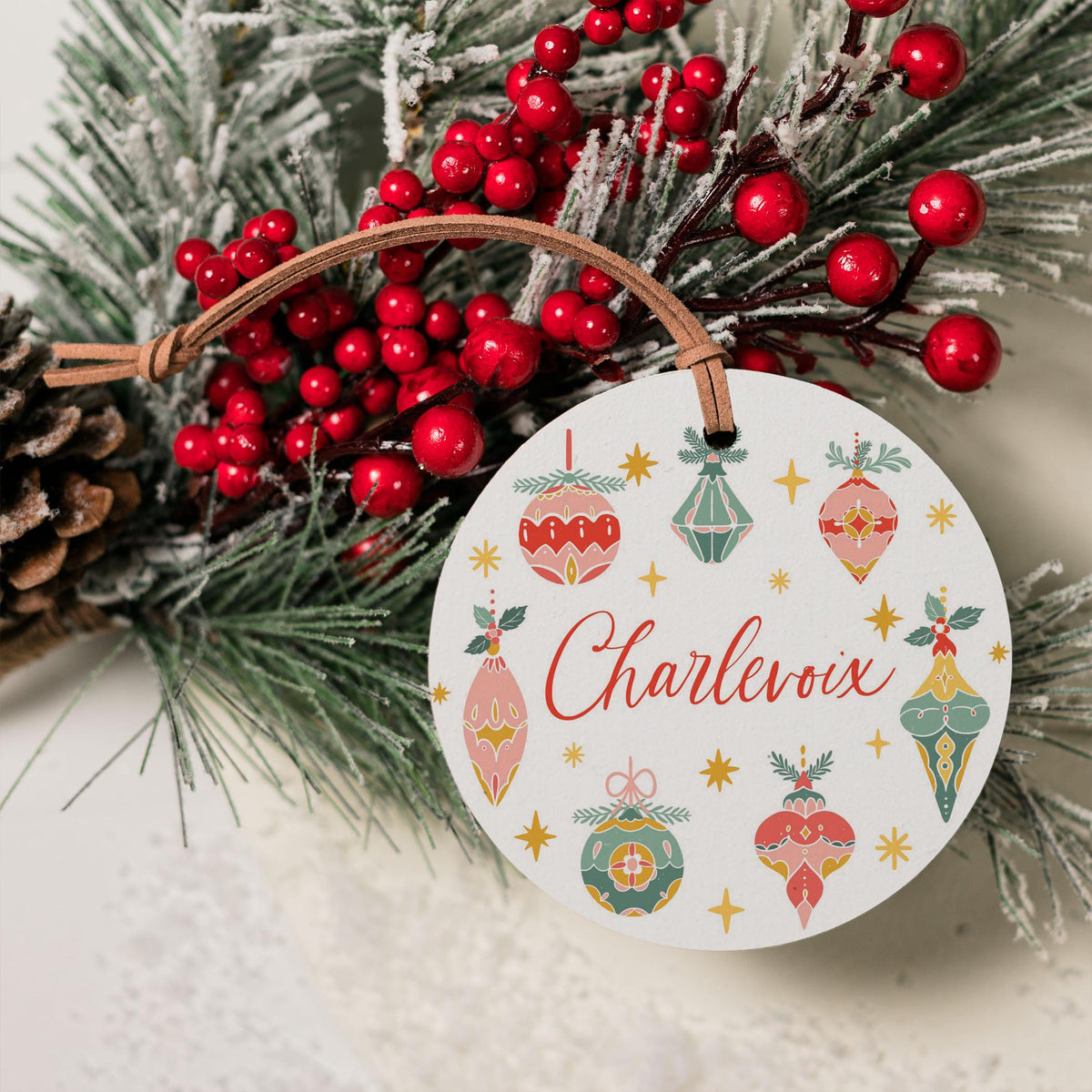 4" Round Ornament-Ornament Gems Charlevoix Michigan -3