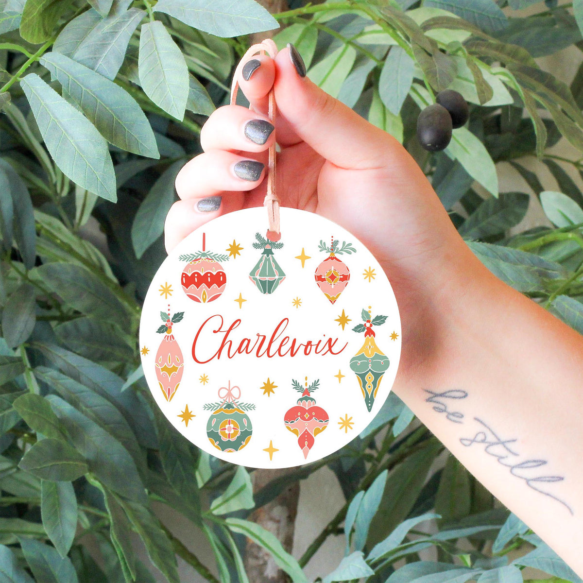 4" Round Ornament-Ornament Gems Charlevoix Michigan -4