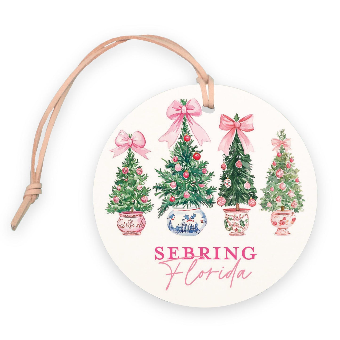 4" Round Ornament-Blush & Baubles Sebring Florida -0